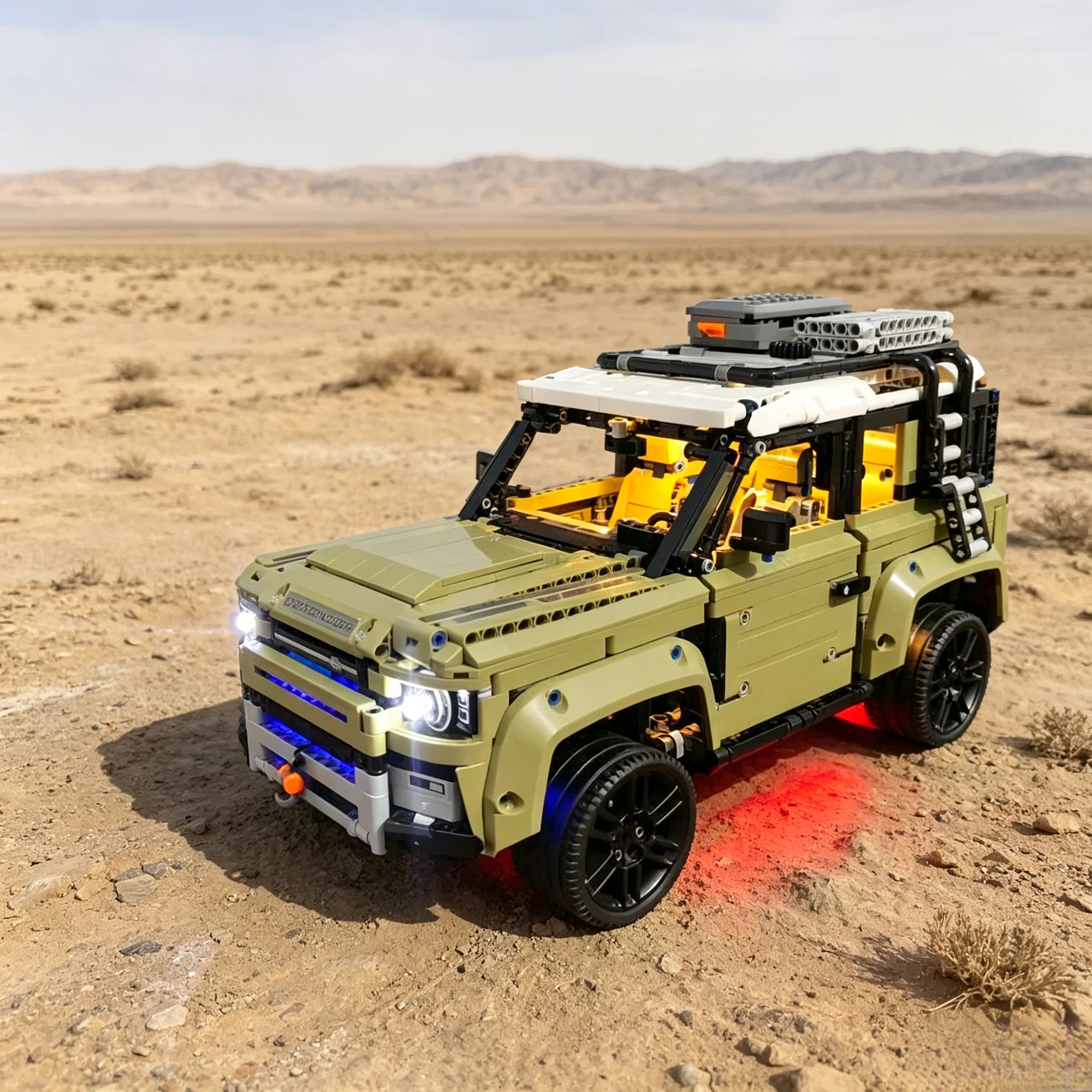 

(Только комплект ламп) Комплект освещения для технической серии 42110 Technicial Series Defender, набор для сборки из блоков и кирпичиков, только комплект освещения, модель в комплект не входит.