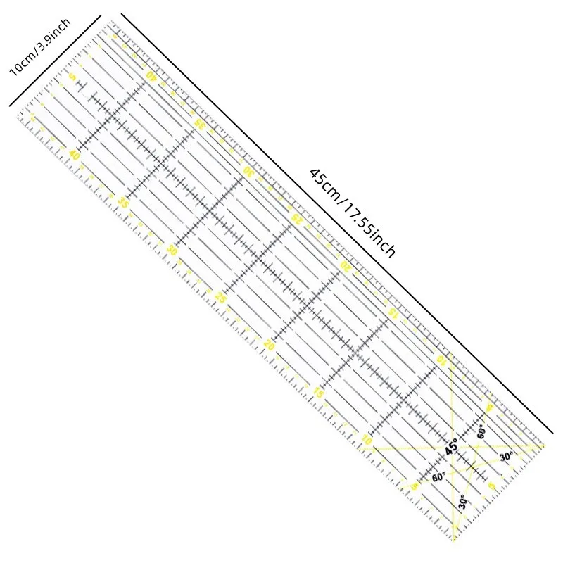 15cm Quilting Patchwork Ruler Fabric Cloth Cutting Ruler Acrylic Sewing Rulers DIY Knitting Crafts Tailor Sewing Tools