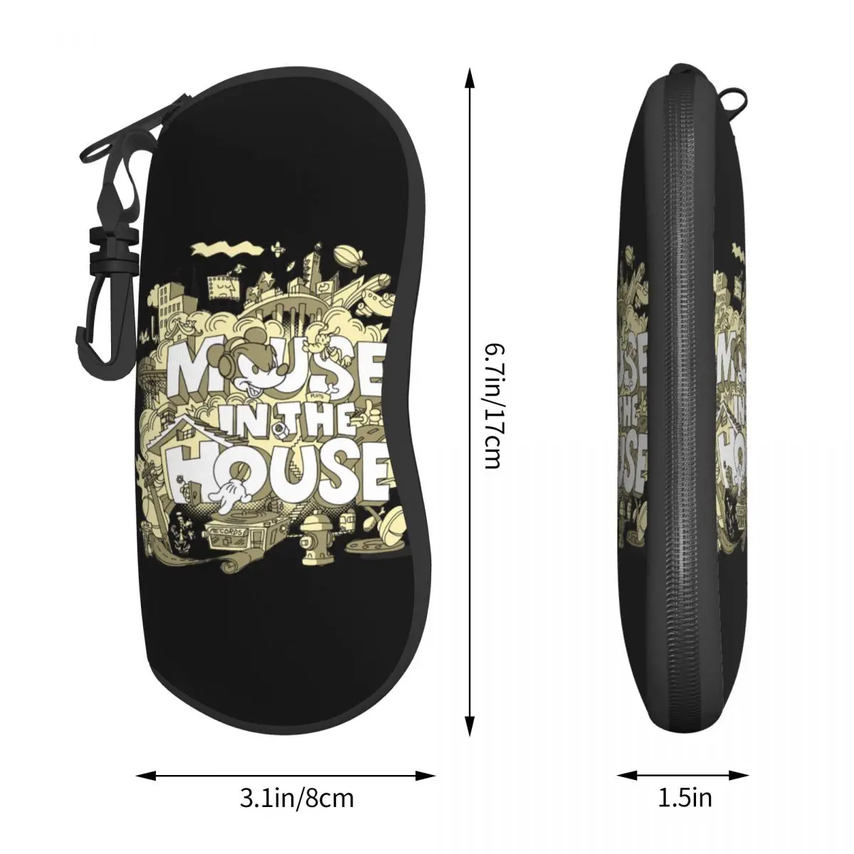 Mickey Mouse Mouse In The House Glasses Case Protective Glasses Storage Box Ins Eye Contacts Case
