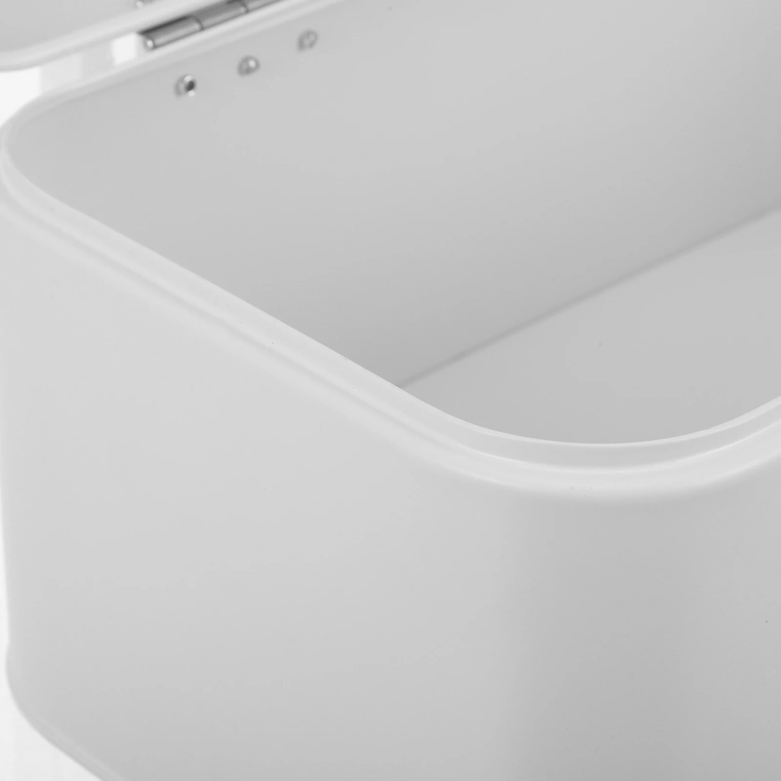 

Square Container Storage Tin Box Metal Bread Bin Household White Countertop Organizer Breadbox for Homemade Kitchen
