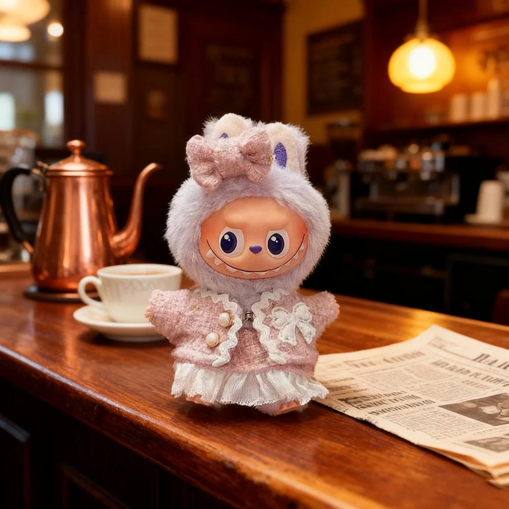 

[No Doll]Brand New Doll Clothing for 10cm Labubu 4.0 Clothing Brand-new Fourth-generation Xiaoxiang Style Set Ladylike and Cute