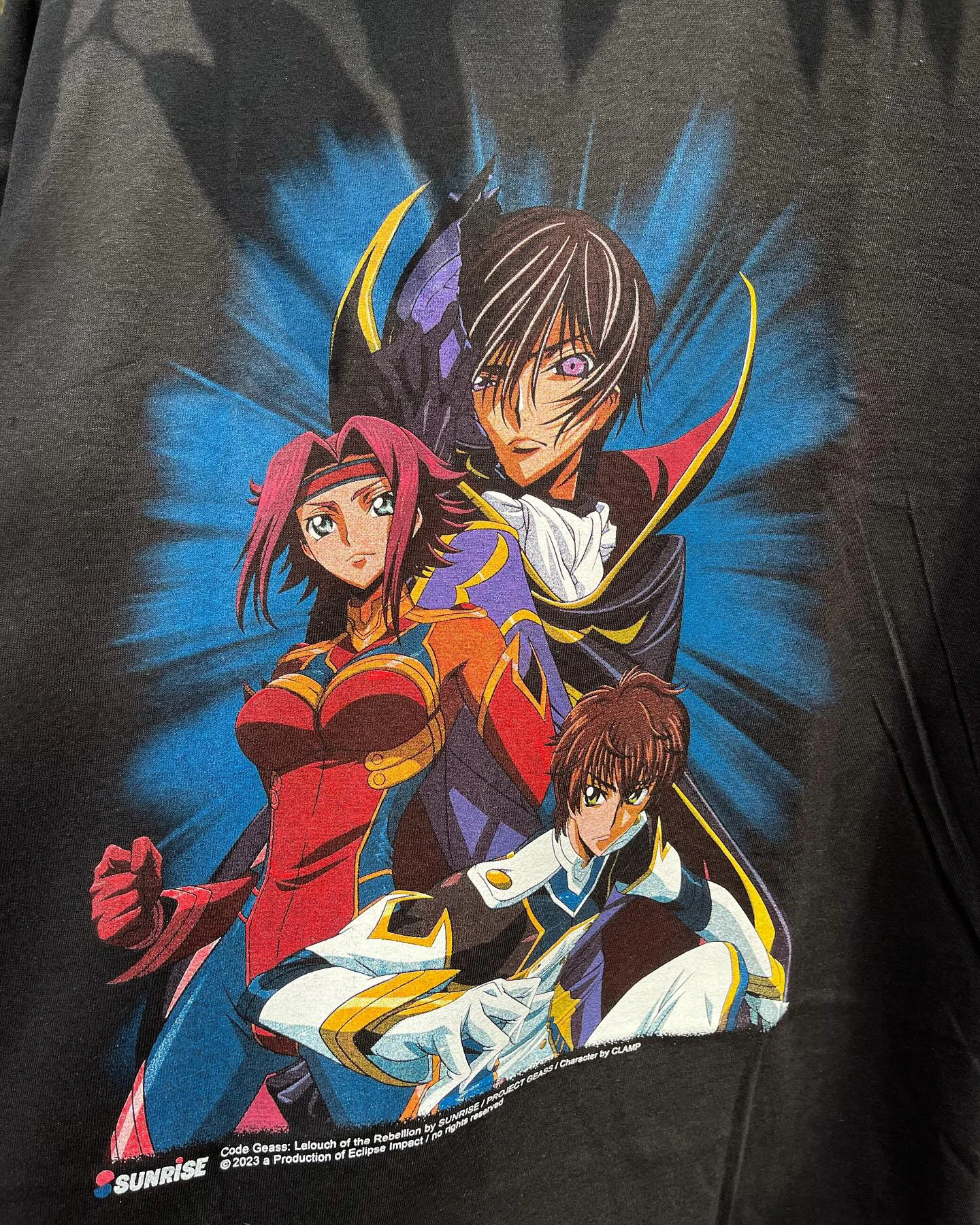 Vintage Code Geass Anime Lelouch Kallen Suzaku Sonnenaufgang Grafik T-Shirt Baumwolle Herren Damen T-Shirt Sommer Streetwear – Detail 4