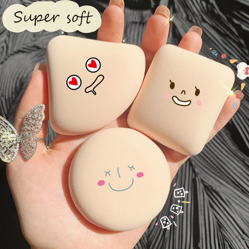 Make-Up Luchtkussen Puff Marshmallow Foundation Poeder Puff Driehoek Super Zacht Nat En Droog Gezichts Onberispelijke Make-Up Tool Voor Tweeërlei Gebruik