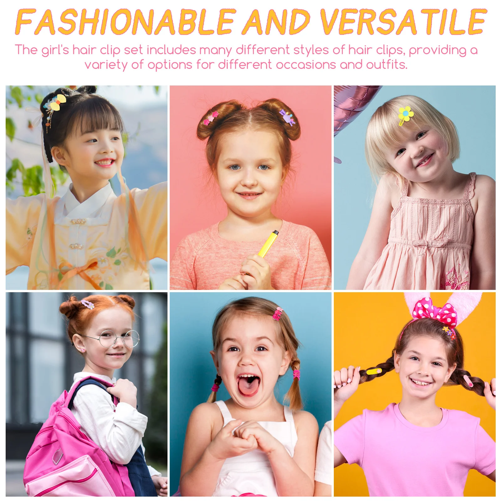 

42Pcs Hair Clips for Hair Accessories Cute Colorful Stylish Barrettes Lightweight Comfortable Barrettes for