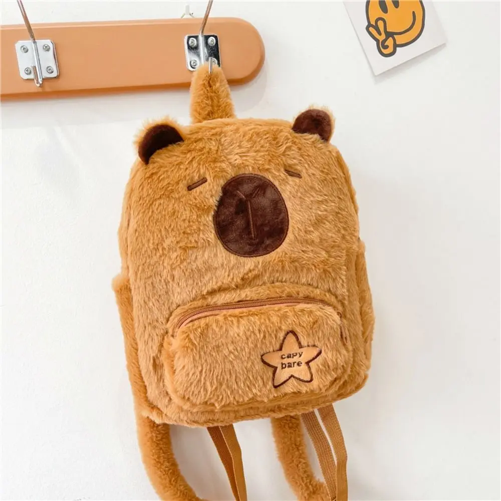 

Подарочный плюшевый рюкзак с изображением капибары, милая сумка Kawaii Capibala, забавная большая вместительная сумка