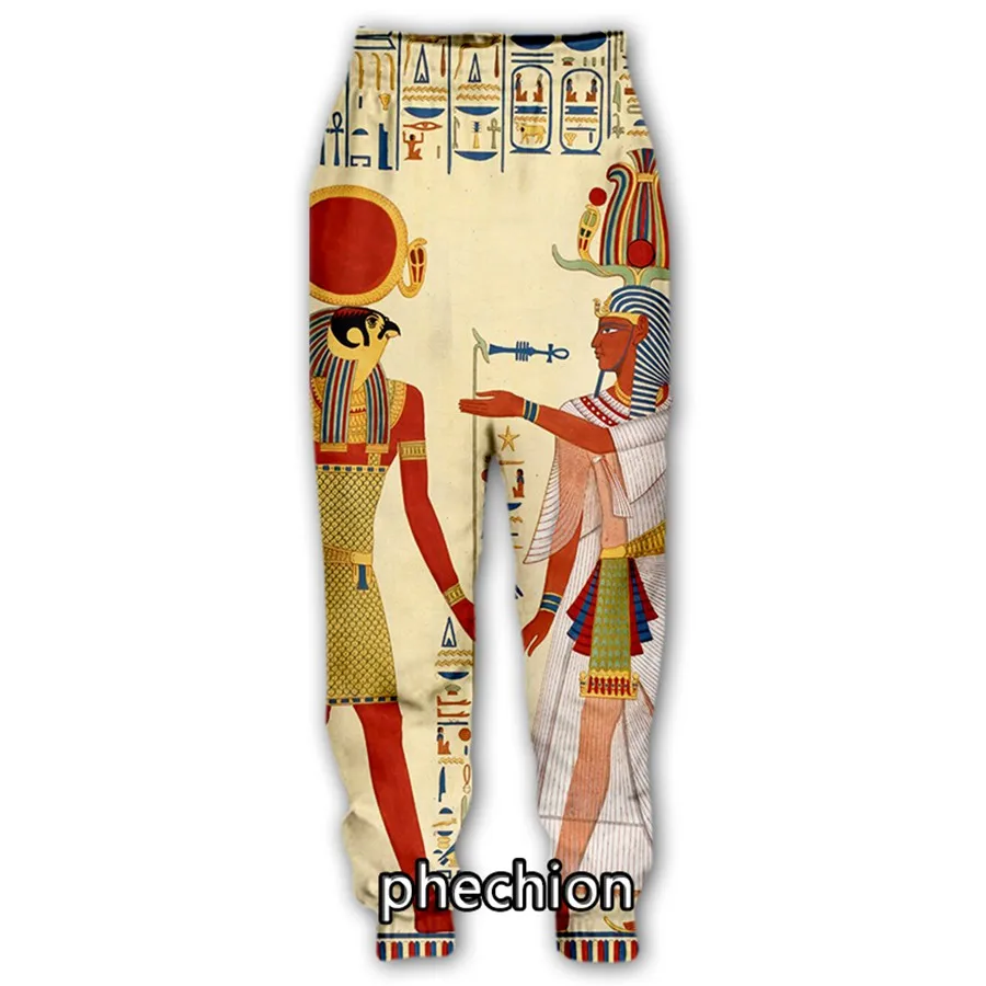 Phechion New Men/Women Horus Egyptian God Egyptian Symbol 3D Printed Casual Pants Streetwear Loose Sporting Long Trousers K169