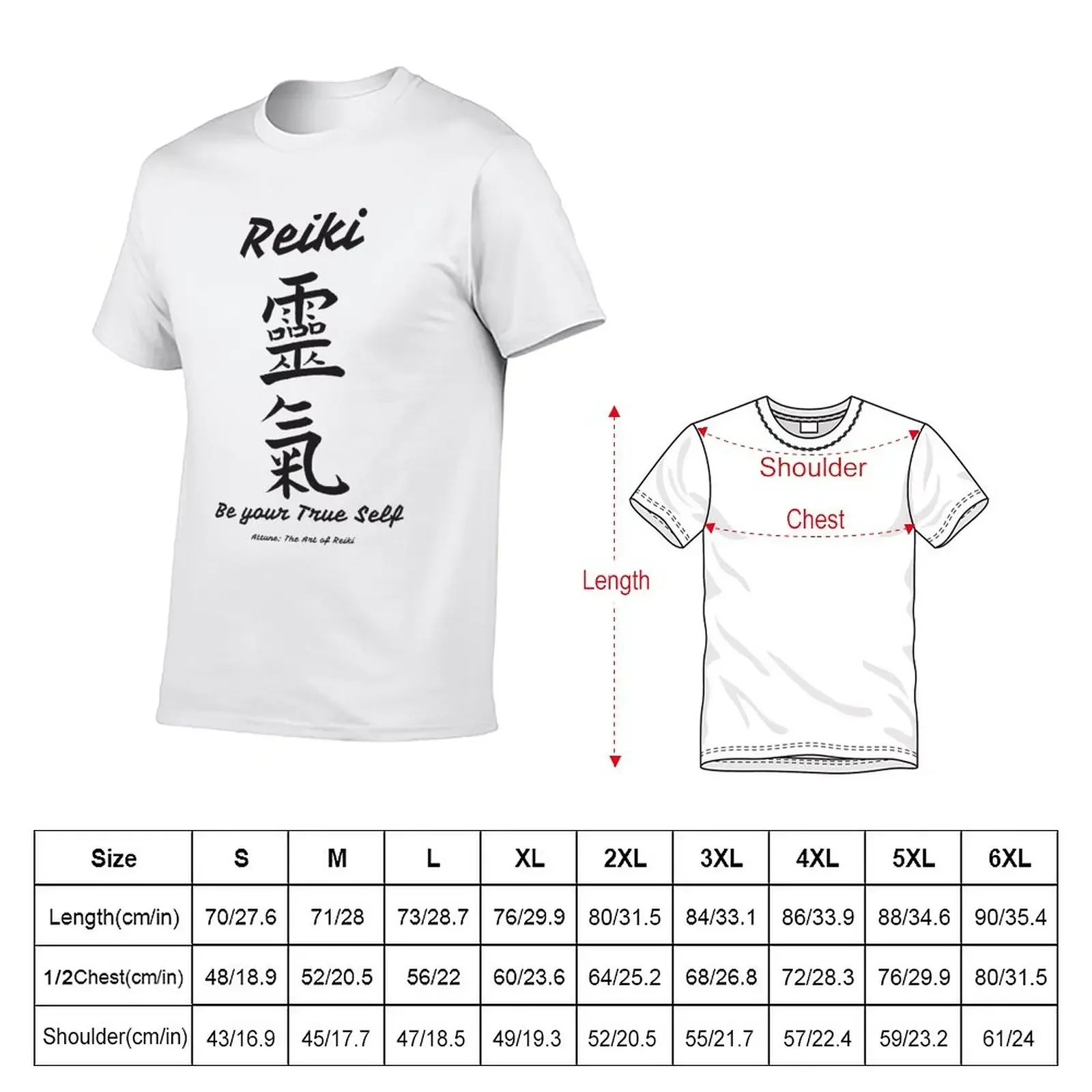 Reiki Kanji, Be your True Self T-Shirt heavyweights blanks plus size tops t shirts for men pack