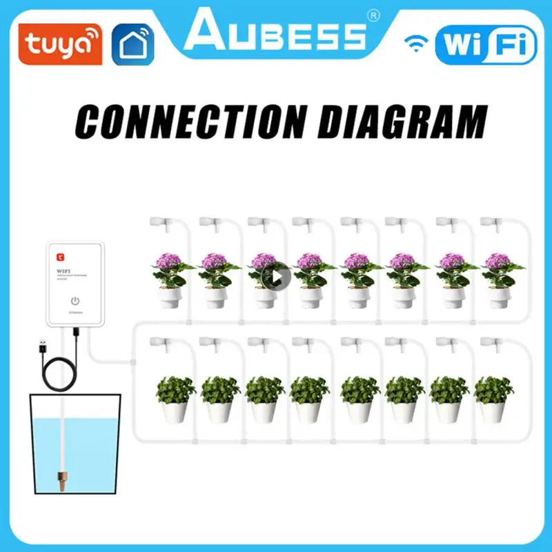 

Tuya Smart Wifi Indoor Automatic Watering System Pump Controller Pots Flower Drip Irrigation System Plants Sprinkler Garden Tool