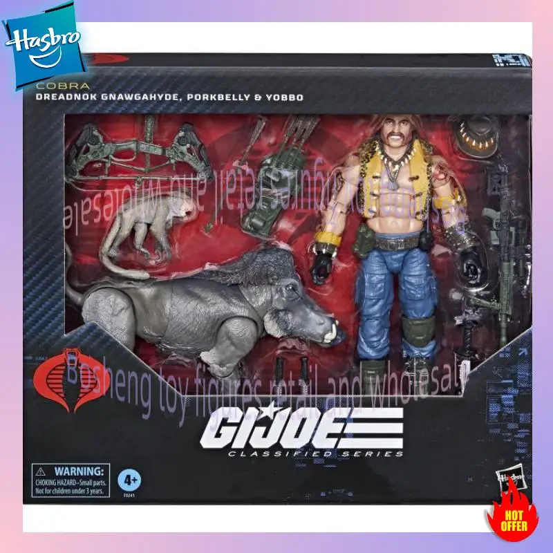 hasbro-gi-joe-classified-series-125-dreadnok-gnawgahyde-and-pets-porkbelly-yobbo-6-inch-action-figure-with-accessories-gift
