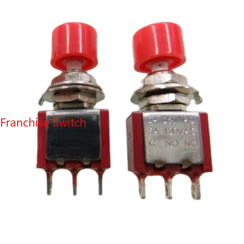 10PCS Button Switch 3-pin Toggle  Cap  2A 250V 5A 120V