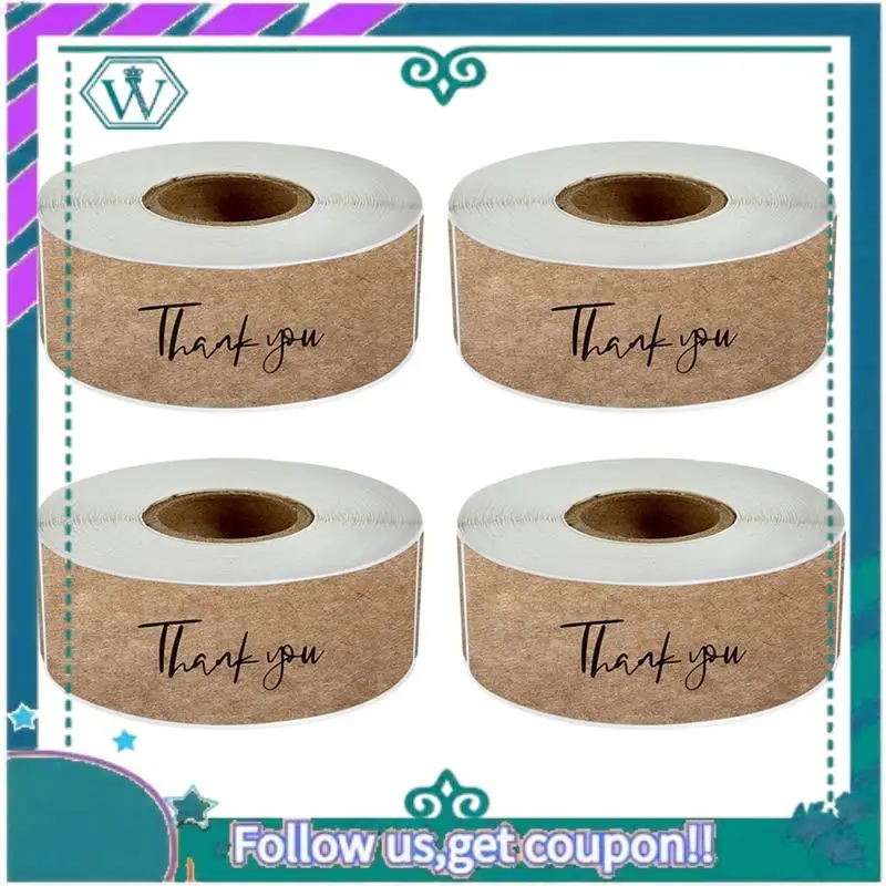 1440Pcs Thank You Stickers Set Kit Thank You Stickers Label Roll Thank You Kit For Envelope Retail Store 75X25mm