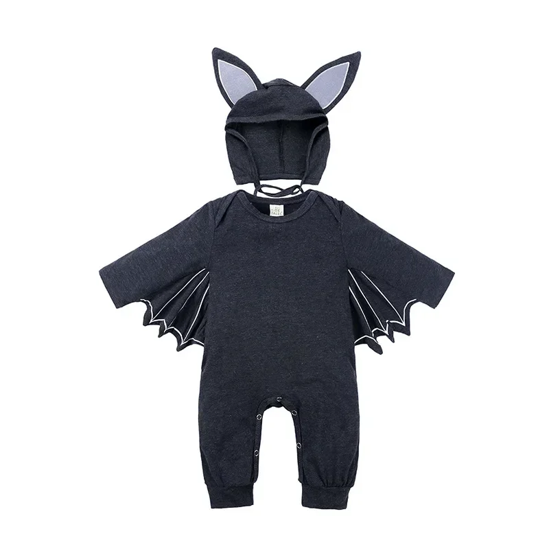 Bat Baby Infant Halloween Toddler Kids Adorable Animal Clothes Jumpsuit Hallowmas Costumes with Hat Newborn Photography Outfit