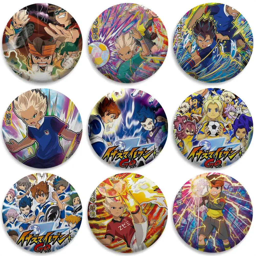 

I-Inazuma ElevenS Anime Badges Round Exquisite Badge Brooches Creative Pins For Clothes Hat Backpack Gift Accessories