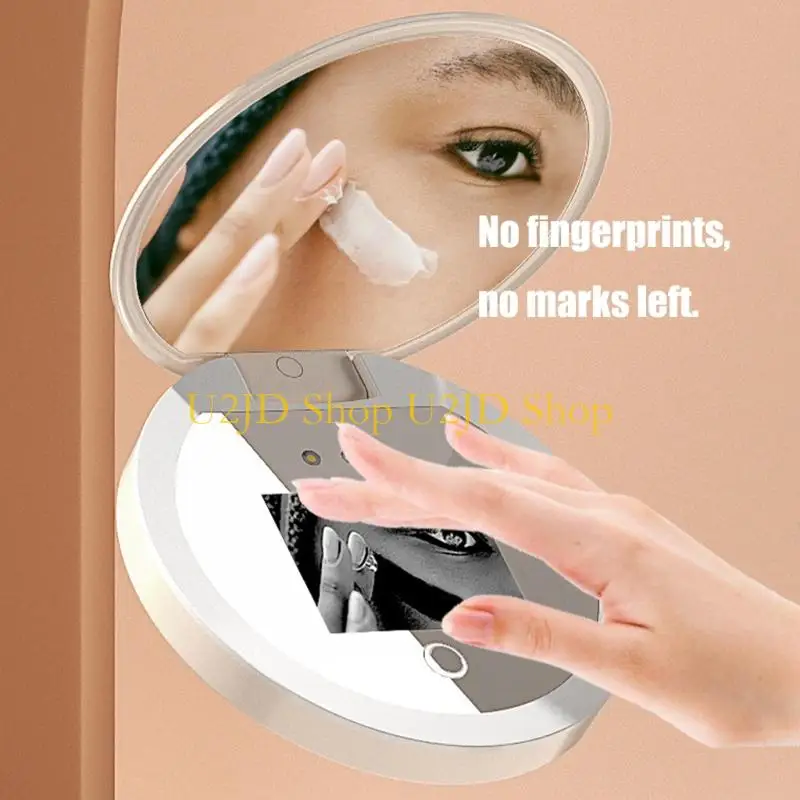 Espelho da câmera U2JD UVS para protetor solar Teste mão 2 espelho maquiagem lateral espelho vaidade