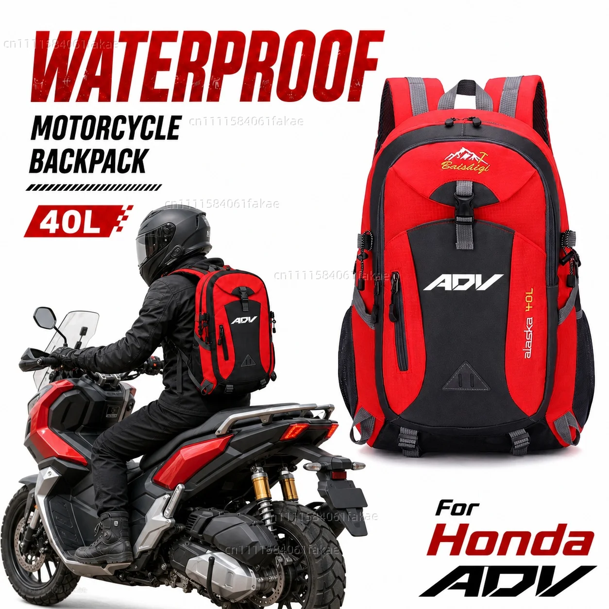 For Honda ADV160 ADV150 ADV350 ADV 350 160 150 Motorcycle Backpack 40L Waterproof Travel Backpack Outdoor Hiking Camping