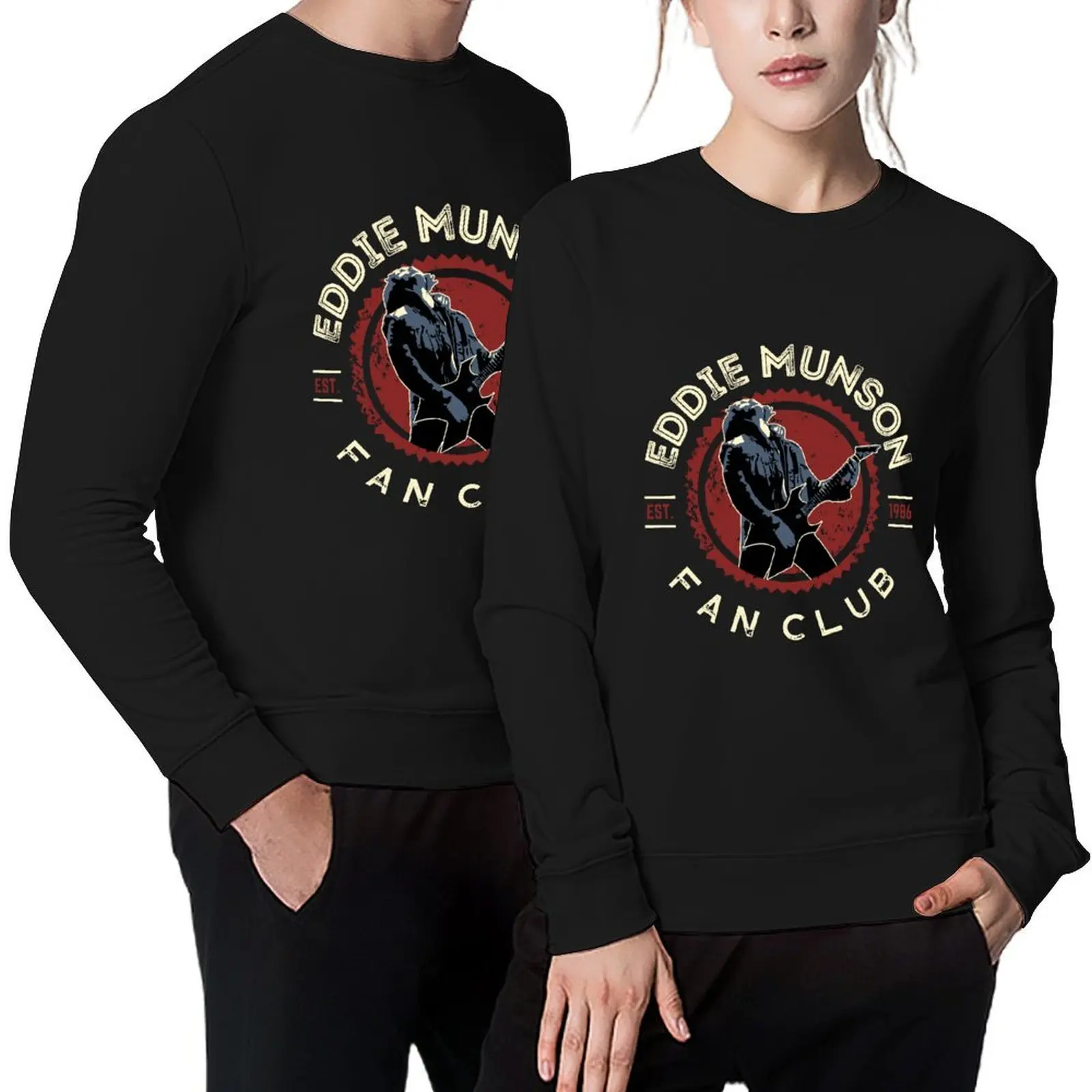 

Eddie Munson Guitar Fan Club Pullover korean clothes clothes for men men clothes men's sweat-shirt set sports sweatshirt man