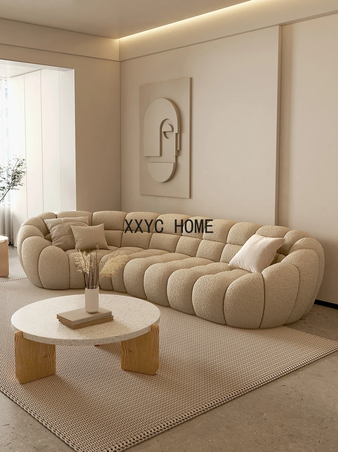 

Curved corner sofa Italian minimalist