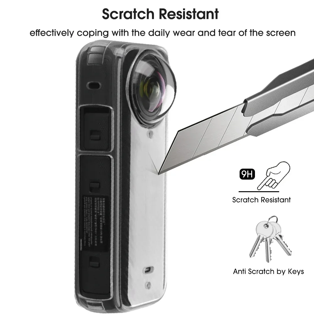 For Insta360 X4 Transparent Protective Case Anti-Scratch All-around Protector Soft TPU Cover For Insta 360 X 4 Accessories