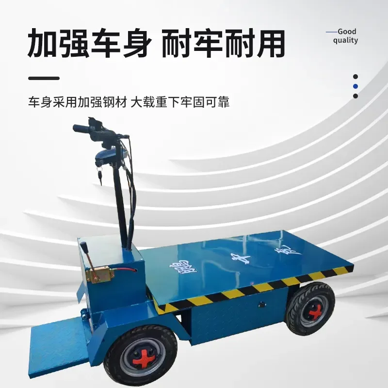 Electric Lifting Four Wheel Flatbed Truck Mobile Hydraulic Platform Warehouse Site Transportation Vehicle