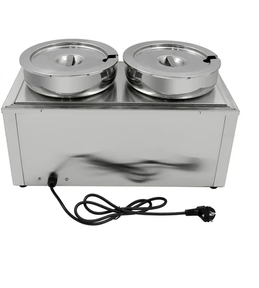 Popular Wholesale Hot Sale Commercial Soup Pot 7L*2 Soup Barrels Bain Marie Good Prices With Fast Heating Machine