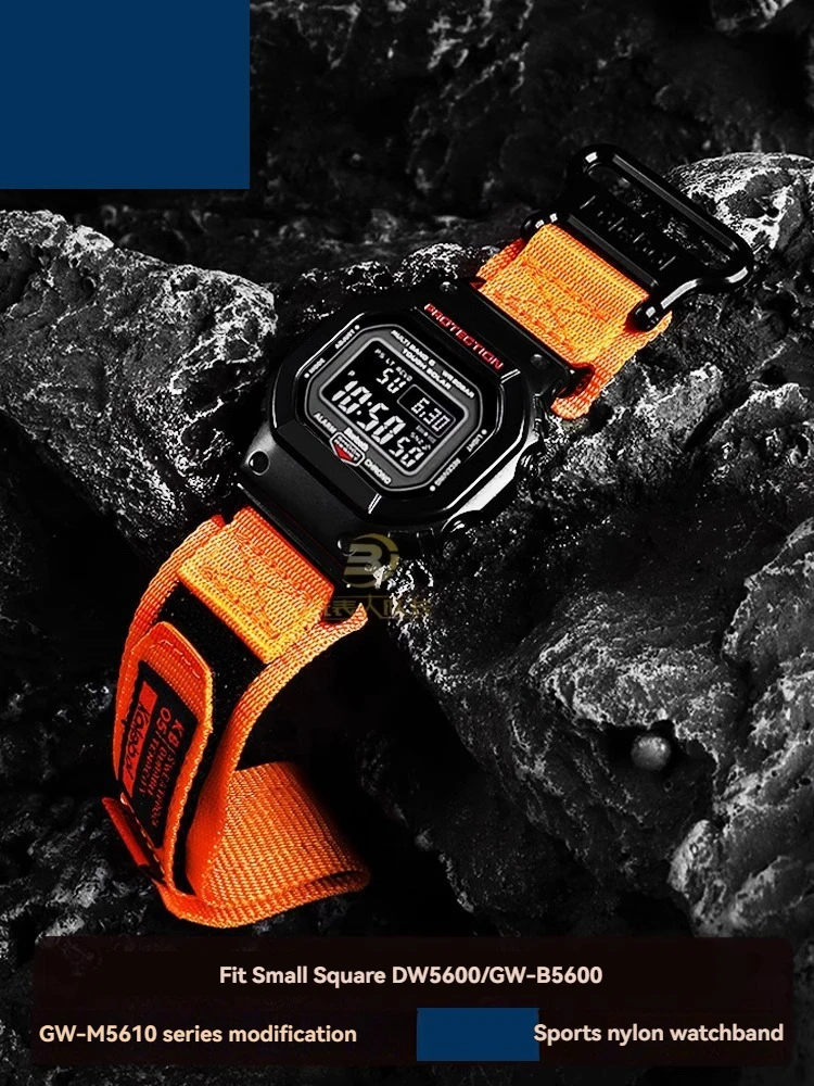 الرياضة النايلون قماش حزام الساعات ل كاسيو G-shock Dw5600 gw-m5610 Gw-b5600 GA2100 GM2100 GM-5600 حزام ساعة اليد الرجال الغوص سوار