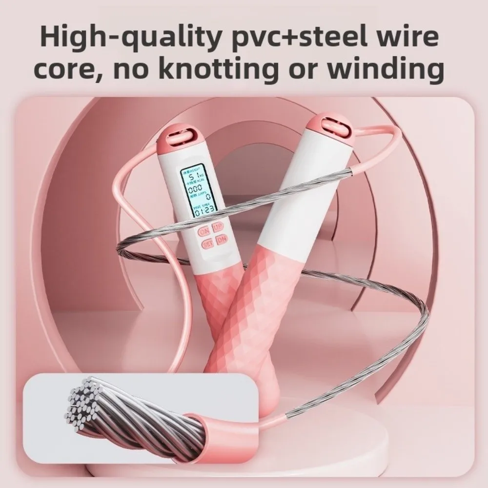Useful Cordless Ropeless Jump Rope With Counter Anti-Skid Counting Skipping Rope Smart Workout Gym Digital Skip Rope Adult