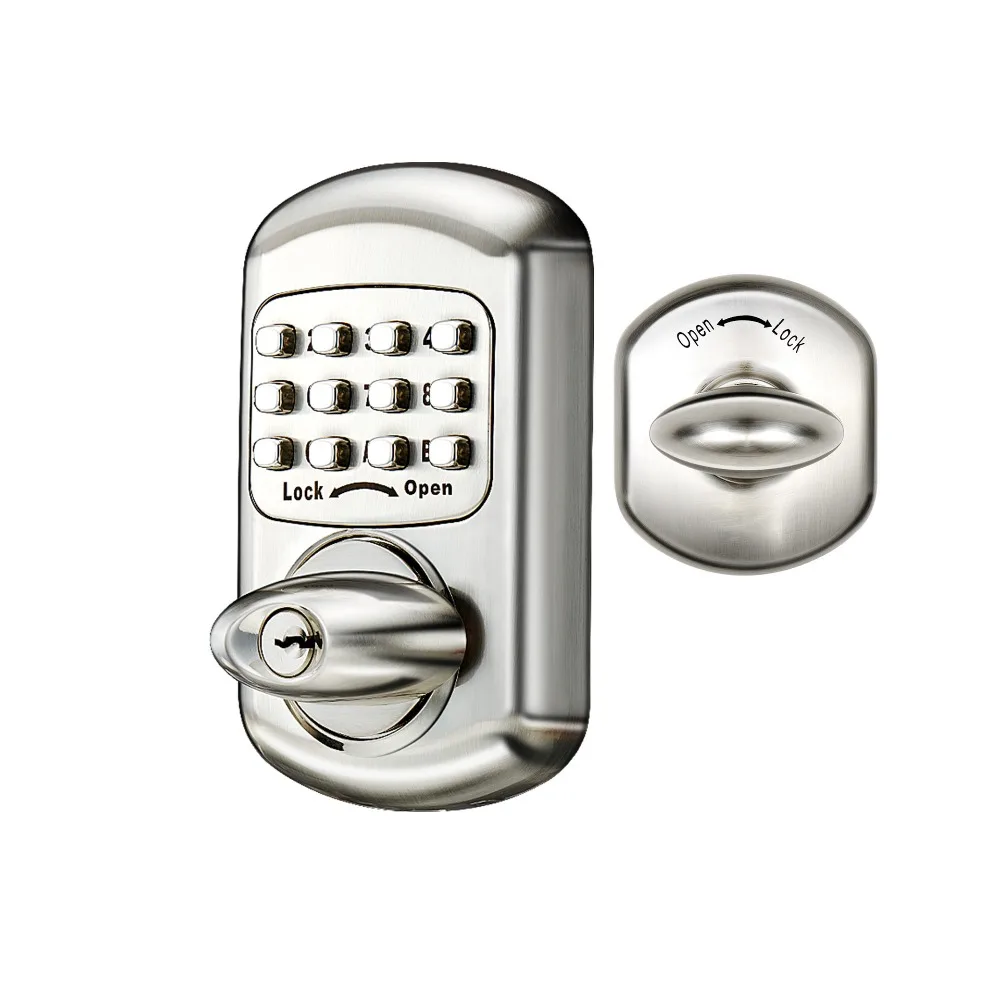 

Plating Locks Mechanical Push Button Door Lock No Need Power Double Exterior Waterproof Password Lock High Low Temperature