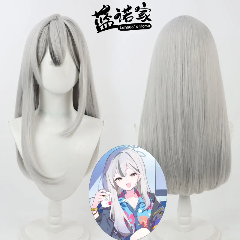 

Game Blue Archive Konoka Cos Cosplay Wig Halloween Carnival Party Props Synthetic Hair Heat Resistant Fiber + Wig Cap