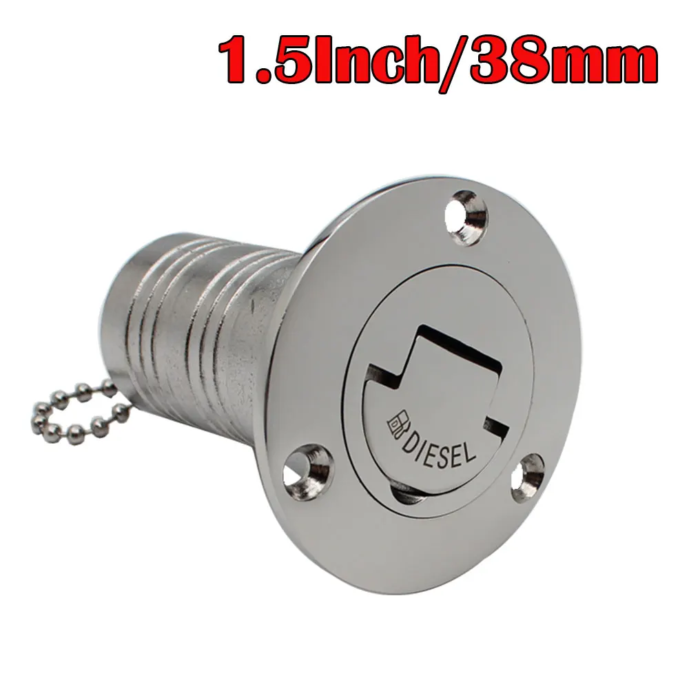 Nieuwe Rvs 316 Dekvuller GAS DIESEL BRANDSTOF AFVAL WATER 38mm 50mm Spiegel Polish Marine Boot hardware Dek Vuldop
