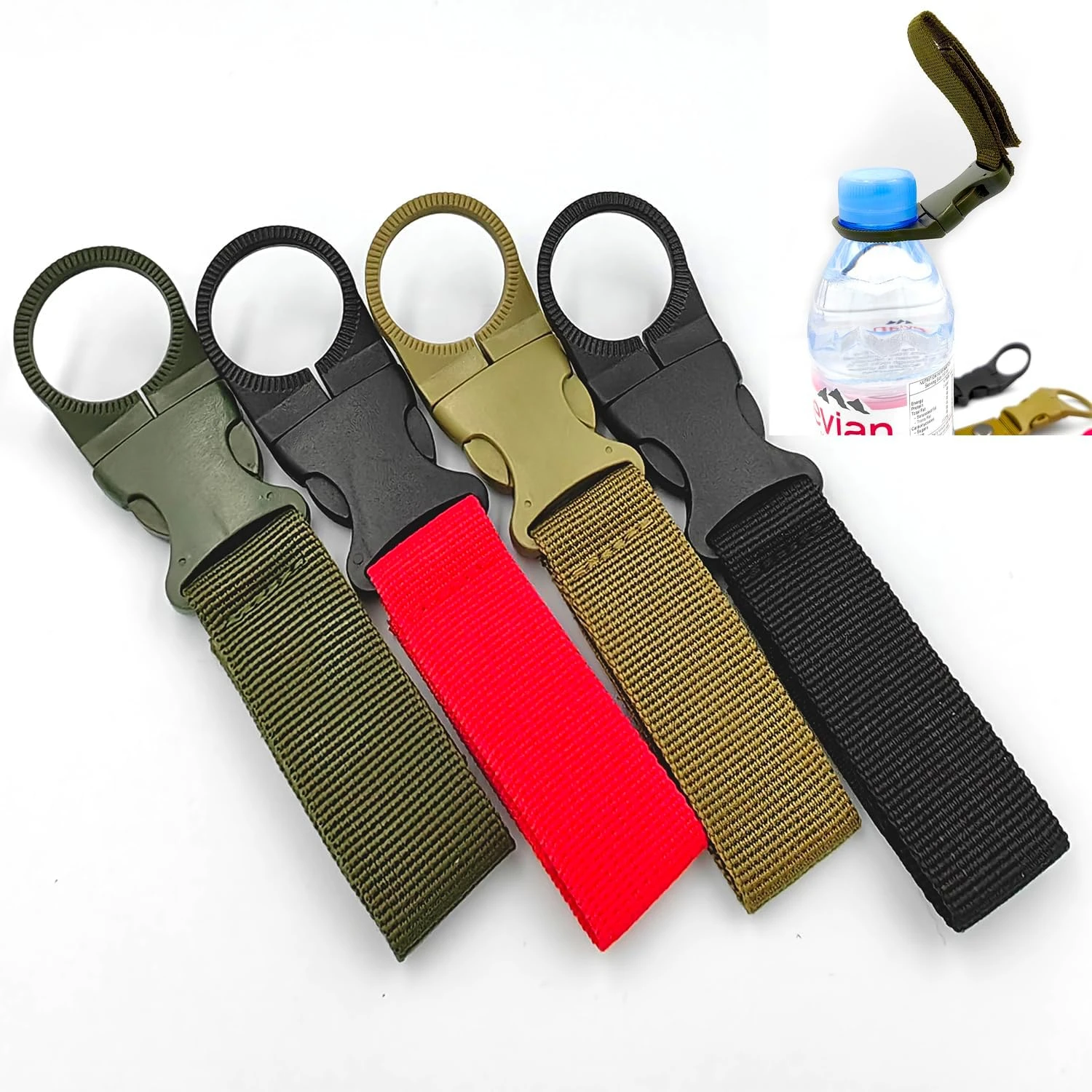 Convenient, lightweight, and portable carabiner bottle buckle clips for all-day hydration. Stay refreshed on-the-go with this es