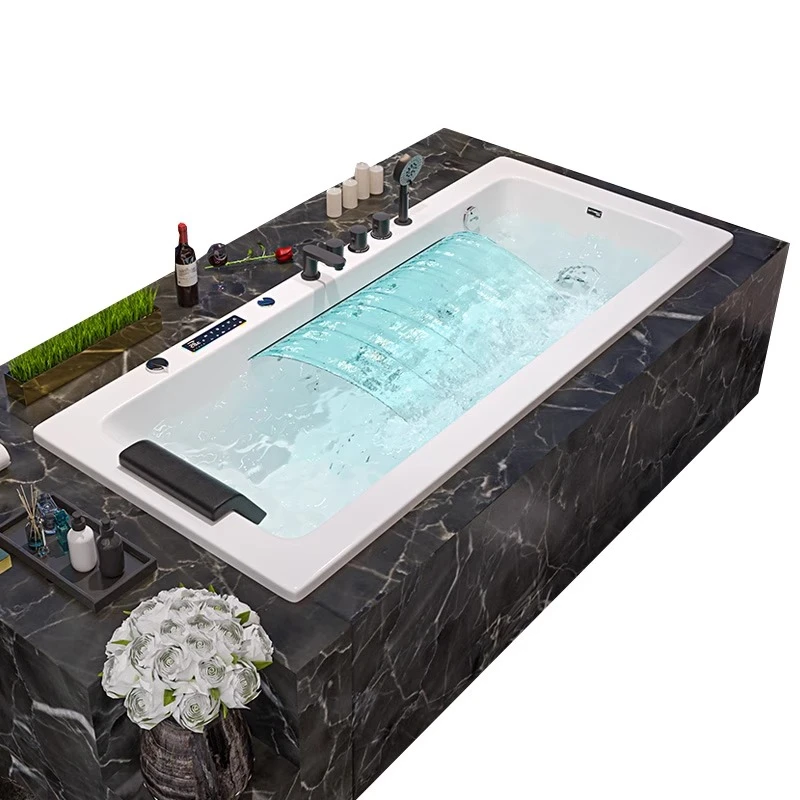 

Embedded acrylic custom bathtub household adult small apartment surfing massage constant temperature intelligent heating