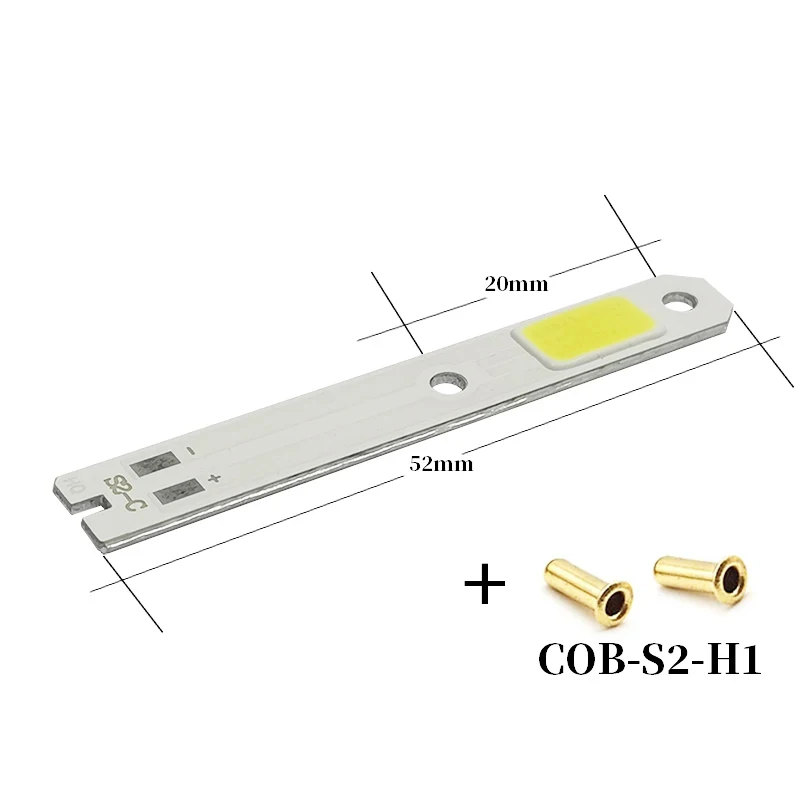 Fuente de luz LED para coche y motocicleta, 10 Uds., CSP, COB, S2, H1, S2, H4, S2, H7, luz blanca, 6000-6500K, 9,0-9,5 V, 1200mA
