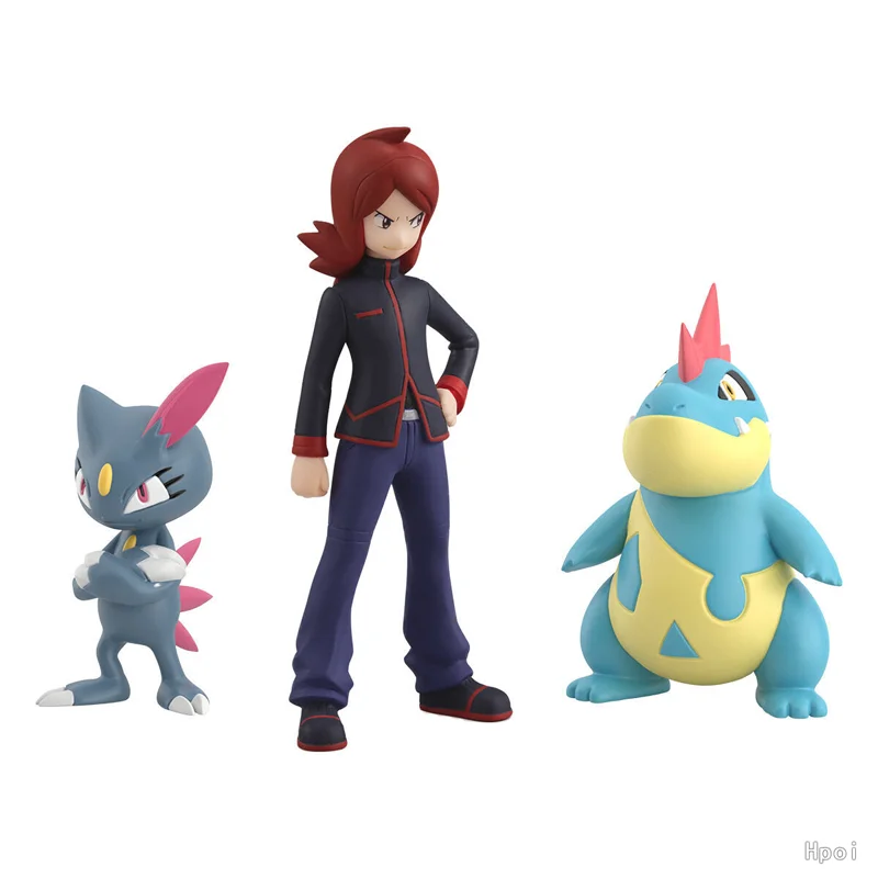 

Bandai Original SHOKUGAN Pokemon SCALE WORLD Silver Sneasel Croconaw Anime Action Figure Toys For Boys Girls Kids Children Gifts