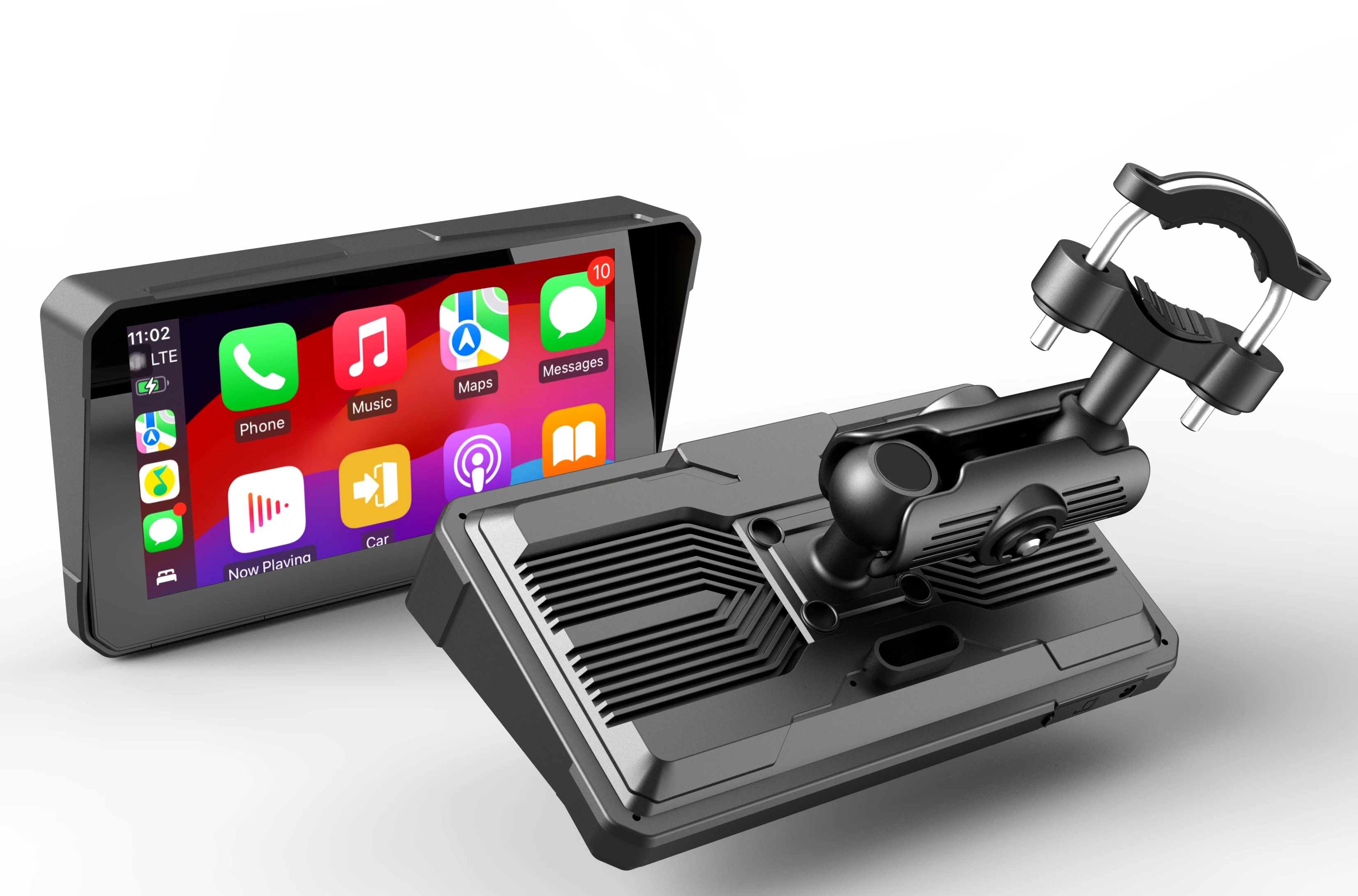 Layar 6 Inci 1440*720P Navigasi Sepeda Motor GPS CarPlay Nirkabel Android Auto Motor GPS Motor DVR Monitor TPMS Opsional