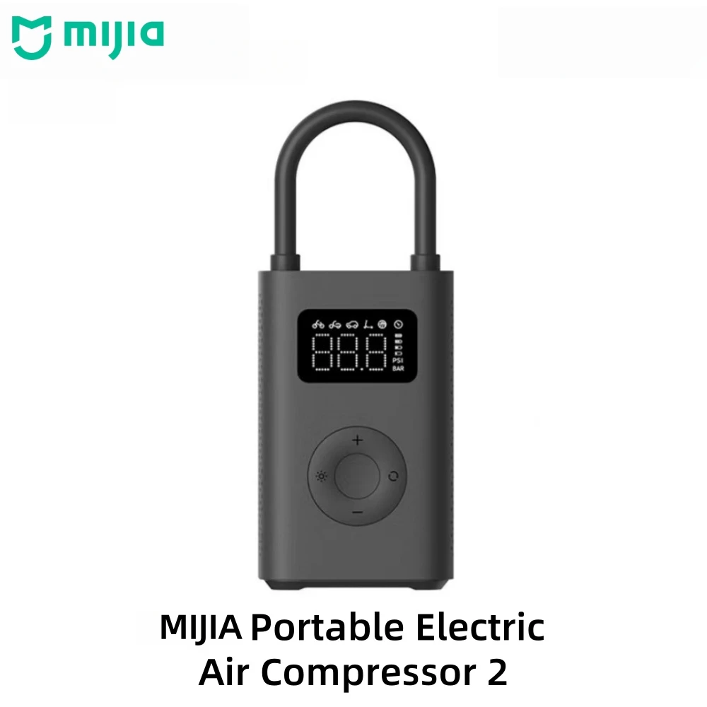 

Портативный электрический воздушный компрессор Mijia 2, воздушный насос для электрического скутера, умный цифровой насос для обнаружения давления в шинах