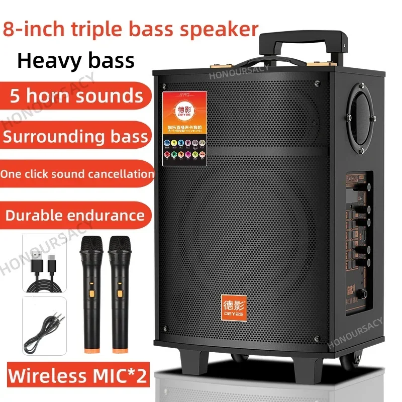 

500W High Power Super Bass Subwoofer Wireless Bluethooth Speaker Outdoor Waterproof Music Center Audience Partybox with Dual MIC