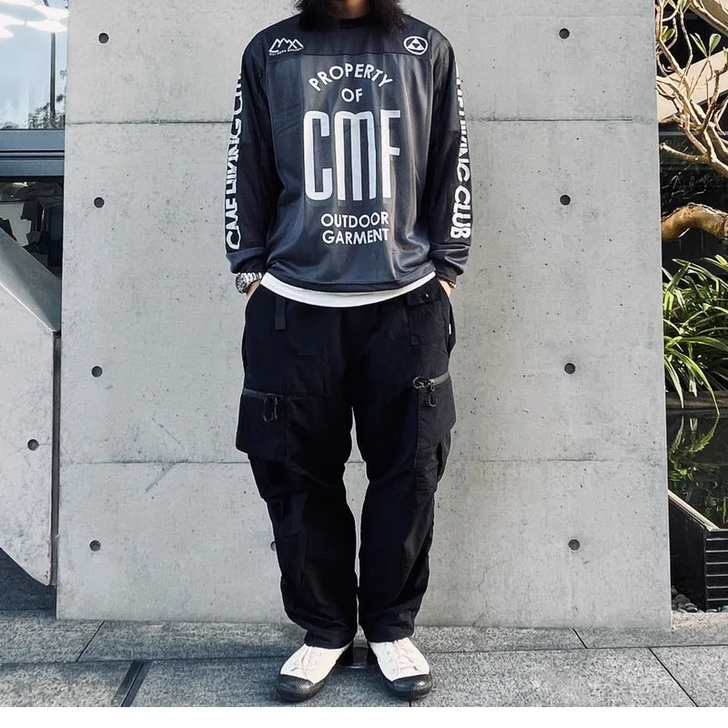 CMF Japanese Functional Quick Drying Mesh Breathable Round Neck Pullover Long Sleeved Cool T-shirt