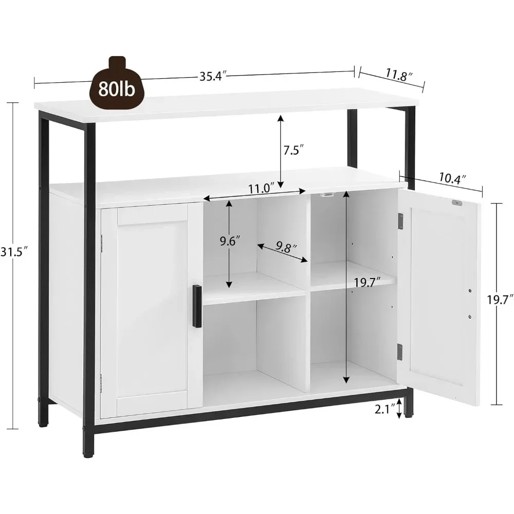 Kast Keukenkasten Keuken Buffetkast Met Opslag Dressoir Met Verstelbare Planken Meubels Voor Woonkamer Huis