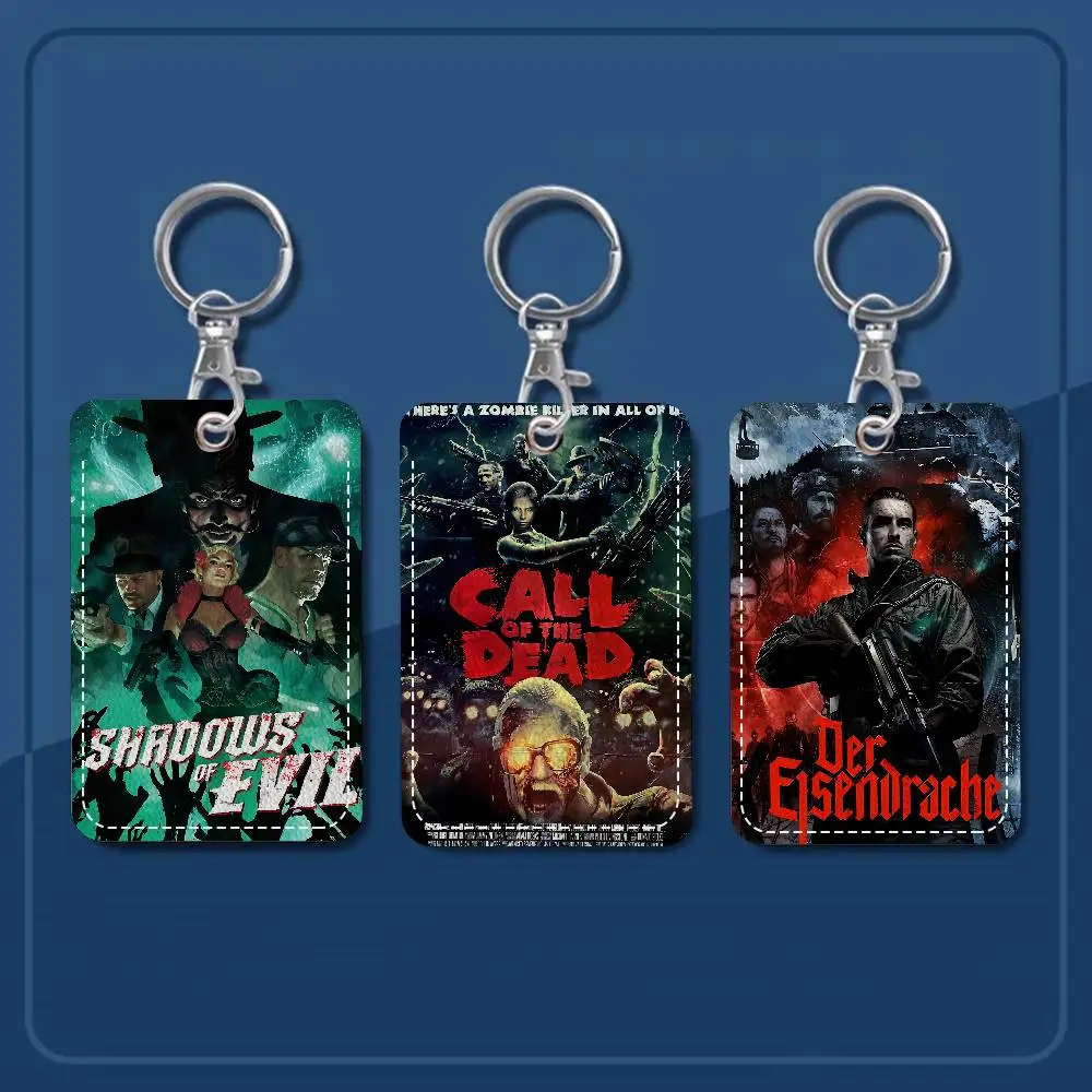 

Классический брелок-держатель для бейджей Cod Zombies, защитный чехол для банковских, деловых, рабочих, студенческих и проездных карт