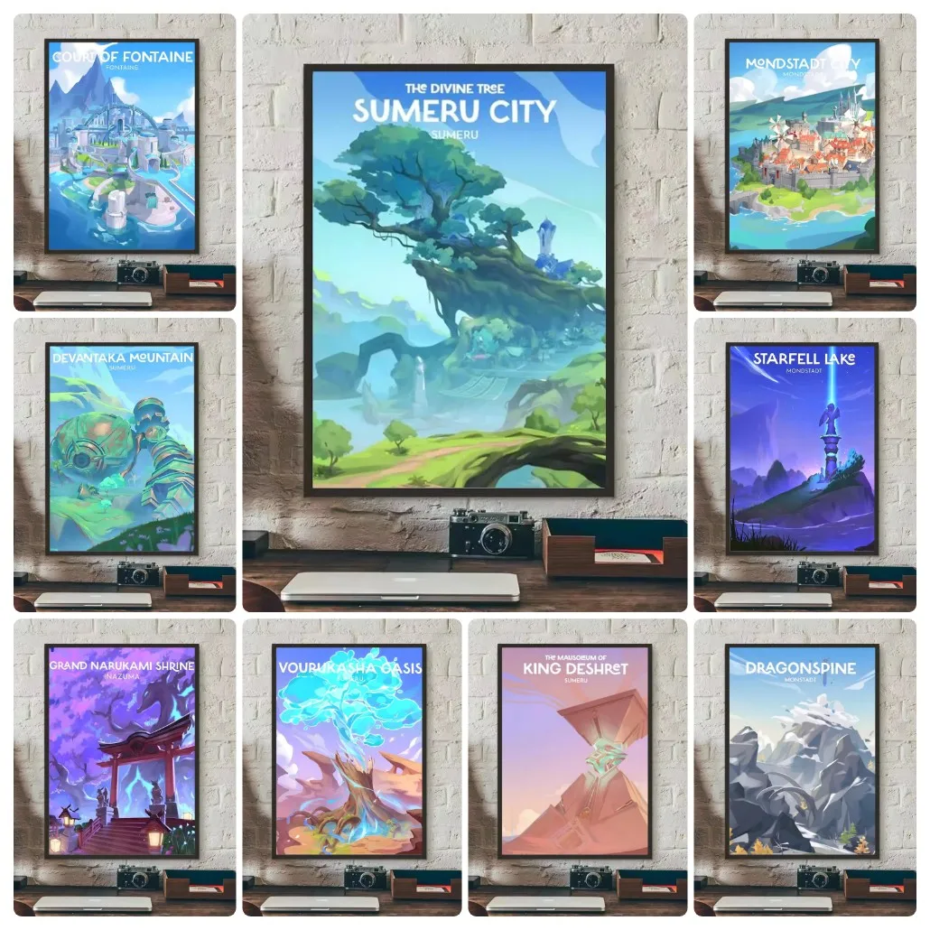 Rompecabezas de Mapa de Genshin Impact para Adultos, para Mejorar la Concentración, Terapia, Regalo Significativo para el Retiro, Decoración del Hogar