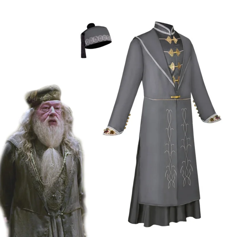 Porter Halloween Adult Costume Cosplay School of Witchcraft and Wizardry Dumbledore Voldemort Robe Professor Snape Lotus Robe