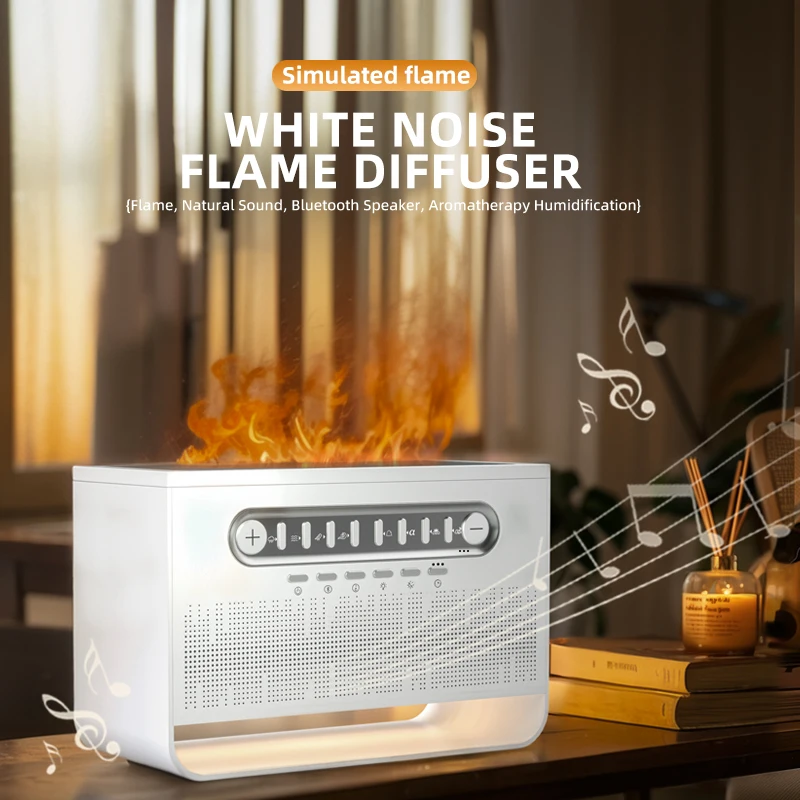 White Noise 3 in 1 Bluetooth Speaker Sleep Aid Night Light Humidifier All-in-one Machine Free Combination of 8 Goup Nature Sound