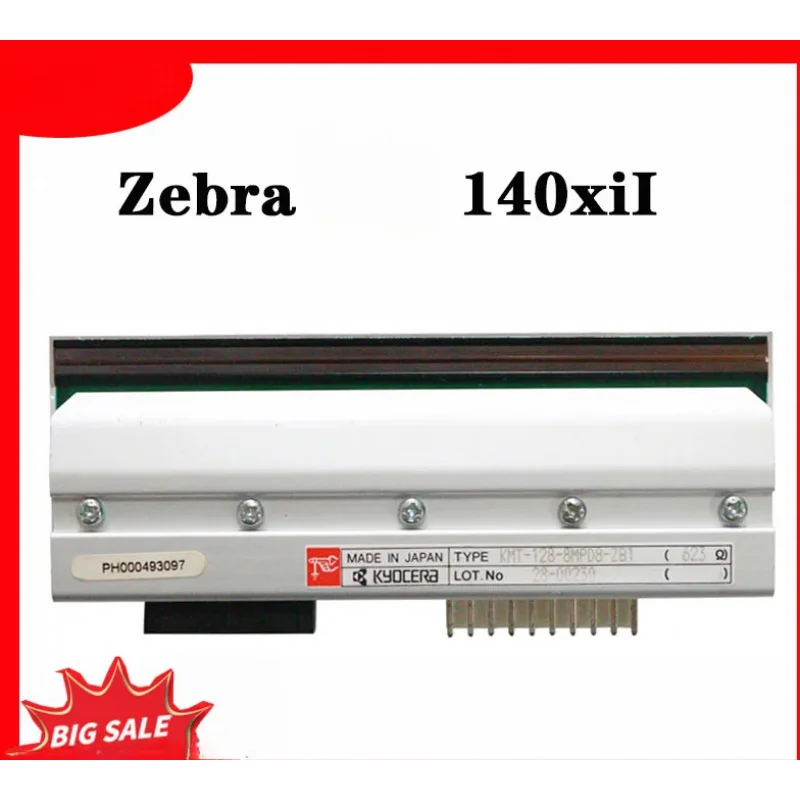 

Совместимая головка принтера штрих-кодов Zebra, печатающая головка 140xiI, 203 точки на дюйм, термопринтер для этикеток, 40000 м