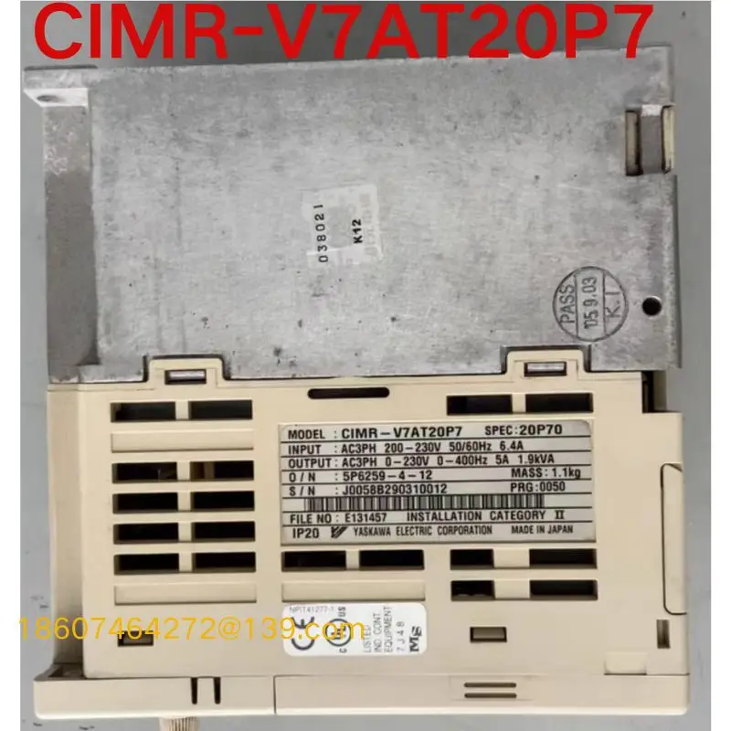 

Second-hand test OK Inverter CIMR-V7AT20P7