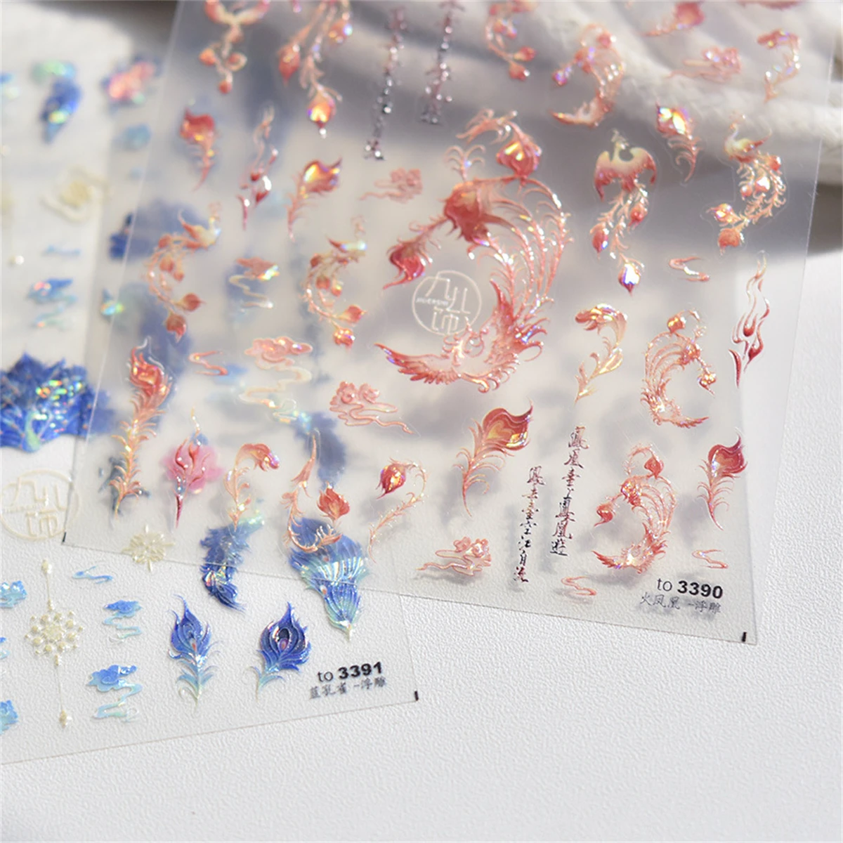 

1 шт., 5D лазерные блестящие японские наклейки для ногтей