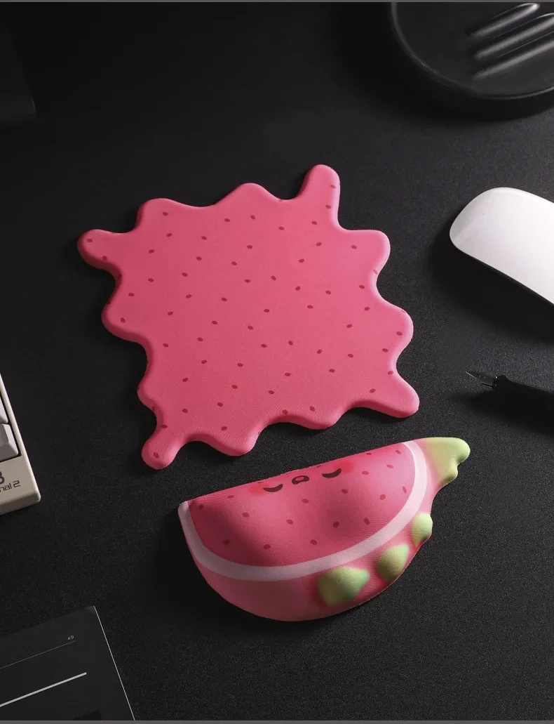 Fruchtförmige Silikon-Handgelenkauflage Mauspad Ergonomische Schreibtischunterlage für Büro und Gaming 3 Fruchtdesigns zur Auswahl – Detail 7