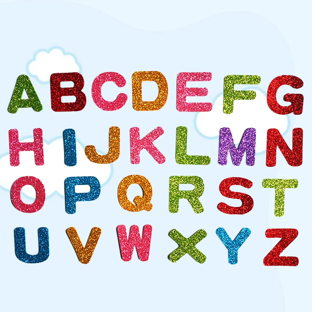 

52pcs Alphabet Stickers English Decal Letters Home Decoration Removable Eco Friendly Wall Art Wall for School Office