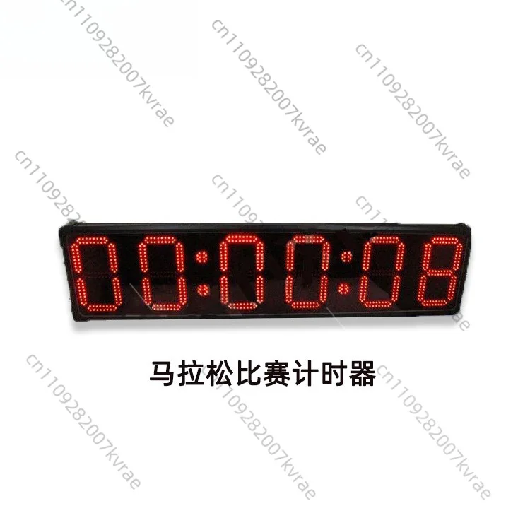 

GS6T-5R 5 Inch 6 Digit Single Side Digital Timer, LED Race Clock for Marathon Running