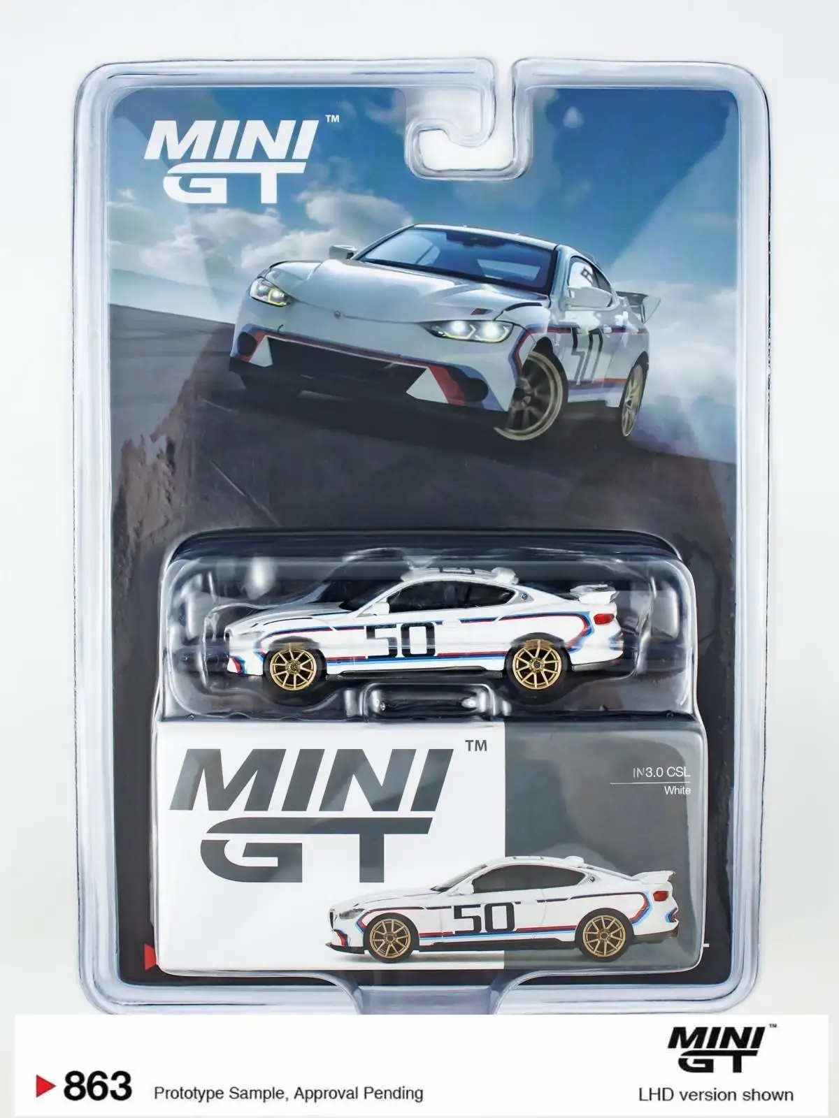 

TSM MINI GT 1:64 #863 BL 3.0 CSL White Blister Packaging Die-cast Model Car Kids Toys Gift