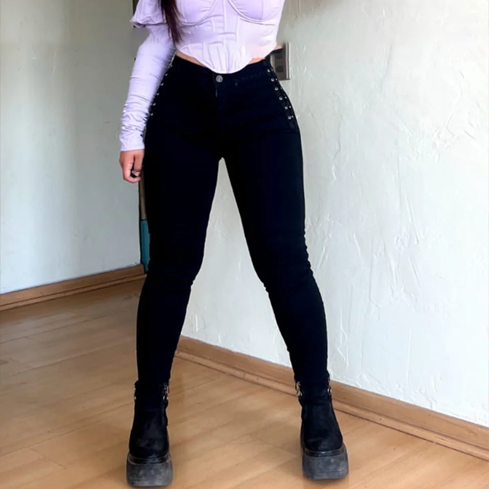 2023 High Waist Skinny Jeans Slim Fit Fashion Casual Denim Pants Sexy Stretch traf All Season Wear Y2k Stylish Trousers Hot Sell